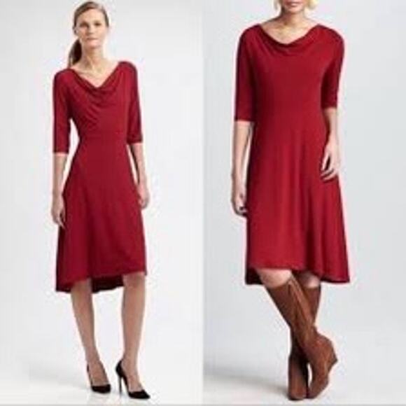 Eileen Fisher Draped Neck‎ Dress - Picture 1 of 7